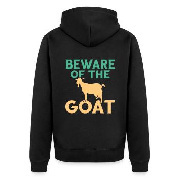 Goat Gift Goat Lover Gift - Unisex Premium Organic Zip Hoodie - black - Back - Nico (187cm)