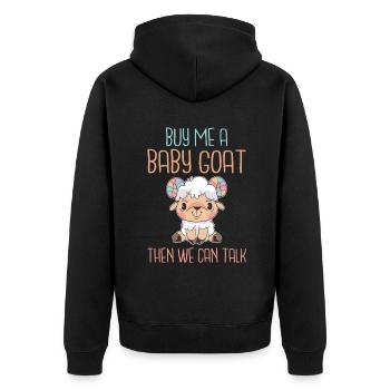 Cadeau Chèvre Cadeau Amoureux Chèvre - Veste à capuche bio Premium Unisexe - noir - Dos - Nico (187cm)