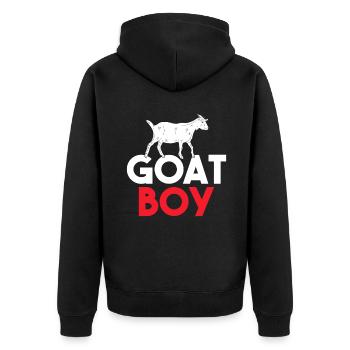Goat Gift Goat Lover Gift - Unisex Premium Organic Zip Hoodie - black - Back - Nico (187cm)