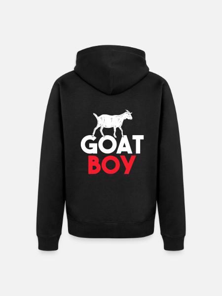 Goat Gift Goat Lover Gift - Unisex Premium Organic Zip Hoodie - black