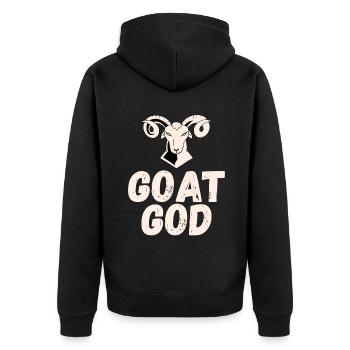Goat Gift Goat Lover Gift - Unisex Premium Organic Zip Hoodie - black - Back - Nico (187cm)