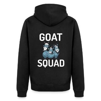Goat Gift Goat Lover Gift - Unisex Premium Organic Zip Hoodie - black - Back - Nico (187cm)