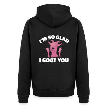 Cadeau de chèvre Cadeau d’amoureux de chèvre - Veste à capuche bio Premium Unisexe - noir - Dos - Nico (187cm)