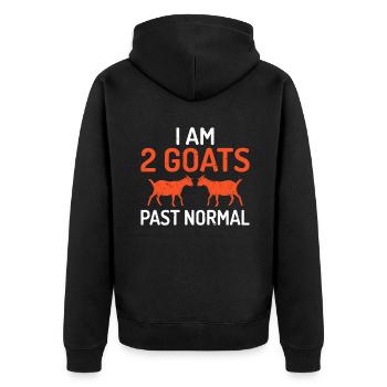 Goat Gift Goat Lover Gift - Unisex Premium Organic Zip Hoodie - black - Back - Nico (187cm)
