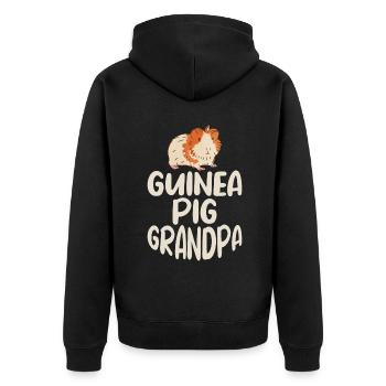 Cadeau de cochon d’Inde mignon - Veste à capuche bio Premium Unisexe - noir - Dos - Nico (187cm)