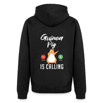 Cadeau mignon cochon d’Inde - Veste à capuche bio Premium Unisexe - noir - Dos - Nico (187cm)