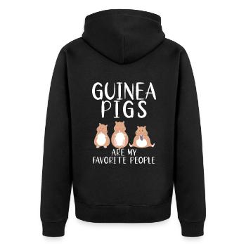 Cadeau mignon cochon d’Inde - Veste à capuche bio Premium Unisexe - noir - Dos - Nico (187cm)