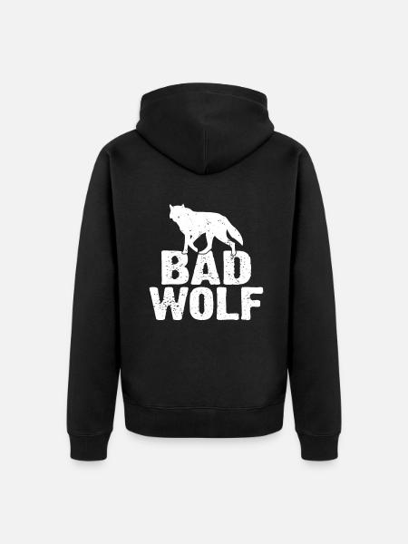 Wolf Geschenke Wolf Lover - Unisex Premium Bio Zip Hoodie - Schwarz