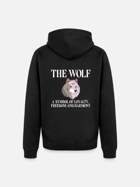 Wolf Gifts Wolf Lover - Unisex Premium Organic Zip Hoodie - black