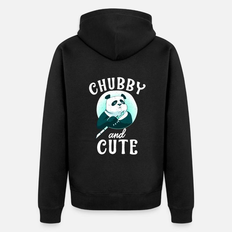 Panda Cadeaux Panda Lover - Veste à capuche bio Premium Unisexe - noir