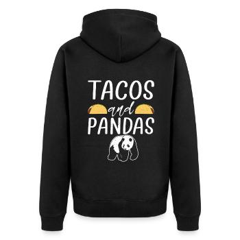 Panda Cadeaux Panda Lover - Veste à capuche bio Premium Unisexe - noir - Dos - Nico (187cm)