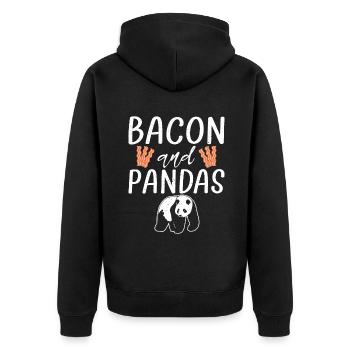Panda Cadeaux Panda Lover - Veste à capuche bio Premium Unisexe - noir - Dos - Nico (187cm)