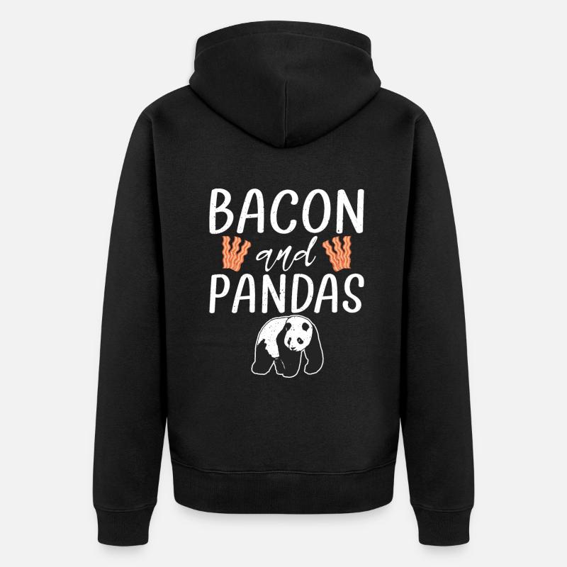 Panda Cadeaux Panda Lover - Veste à capuche bio Premium Unisexe - noir