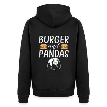 Panda Cadeaux Panda Lover - Veste à capuche bio Premium Unisexe - noir - Dos - Nico (187cm)