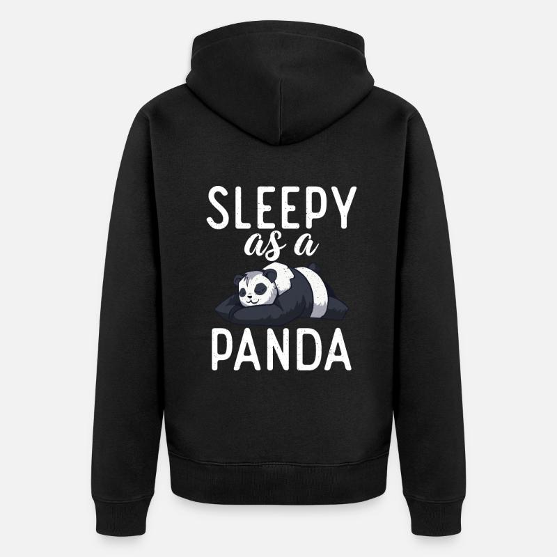 Panda Cadeaux Panda Lover - Veste à capuche bio Premium Unisexe - noir