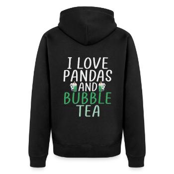 Panda Cadeaux Panda Lover - Veste à capuche bio Premium Unisexe - noir - Dos - Nico (187cm)