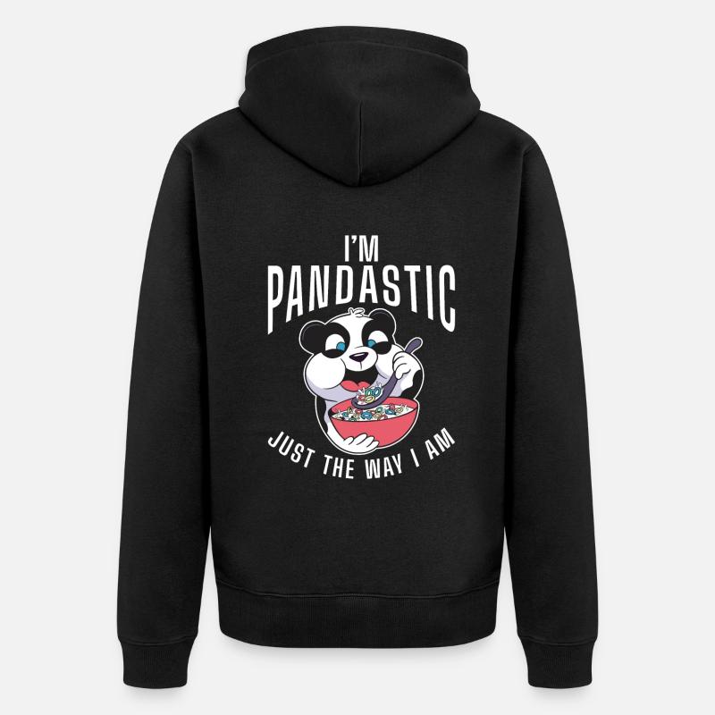 Panda Cadeaux Panda Lover - Veste à capuche bio Premium Unisexe - noir