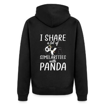 Panda Cadeaux Panda Lover - Veste à capuche bio Premium Unisexe - noir - Dos - Nico (187cm)