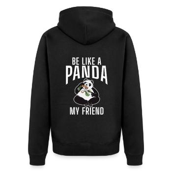 Panda Cadeaux Panda Lover - Veste à capuche bio Premium Unisexe - noir - Dos - Nico (187cm)