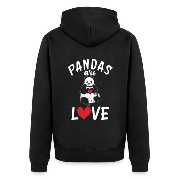 Panda Cadeaux Panda Lover - Veste à capuche bio Premium Unisexe - noir - Dos - Nico (187cm)