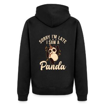 Panda Cadeaux Panda Lover - Veste à capuche bio Premium Unisexe - noir - Dos - Nico (187cm)