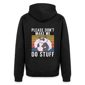 Panda Cadeaux Panda Lover - Veste à capuche bio Premium Unisexe - noir - Dos - Nico (187cm)