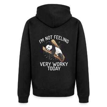 Panda Cadeaux Panda Lover - Veste à capuche bio Premium Unisexe - noir - Dos - Nico (187cm)