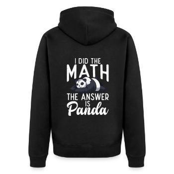 Panda Gifts Panda Lover - Unisex Premium Organic Zip Hoodie - black - Back - Nico (187cm)