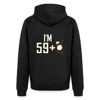 Panda Gifts Panda Lover - Unisex Premium Organic Zip Hoodie - black - Back - Nico (187cm)