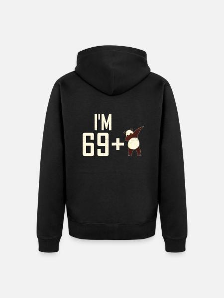 Panda Gifts Panda Lover - Unisex Premium Organic Zip Hoodie - black