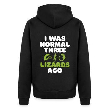 Lizard Lover Lizard Gift Lizard Propriétaire - Veste à capuche bio Premium Unisexe - noir - Dos - Nico (187cm)