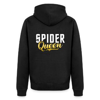 Spider Lover Gifts - Unisex Premium Organic Zip Hoodie - black - Back - Nico (187cm)