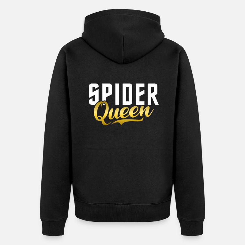 Spider Lover Geschenke - Unisex Premium Bio Zip Hoodie - Schwarz