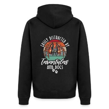 Cadeaux d’amoureux de l’araignée - Veste à capuche bio Premium Unisexe - noir - Dos - Nico (187cm)