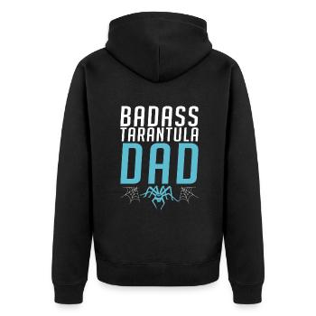 Spider Lover Gifts - Unisex Premium Organic Zip Hoodie - black - Back - Nico (187cm)