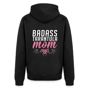 Spider Lover Gifts - Unisex Premium Organic Zip Hoodie - black - Back - Nico (187cm)