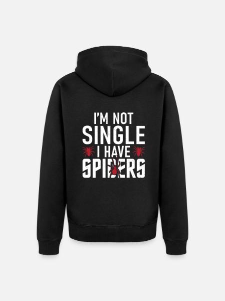 Spider Lover Gifts - Unisex Premium Organic Zip Hoodie - black
