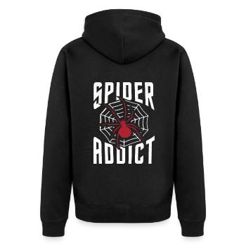 Cadeaux d’amoureux de l’araignée - Veste à capuche bio Premium Unisexe - noir - Dos - Nico (187cm)