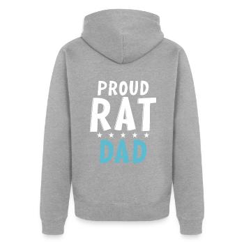 Cadeau du propriétaire du rat Rats Lover - Veste à capuche bio Premium Unisexe - gris chiné - Dos - Nico (187cm)