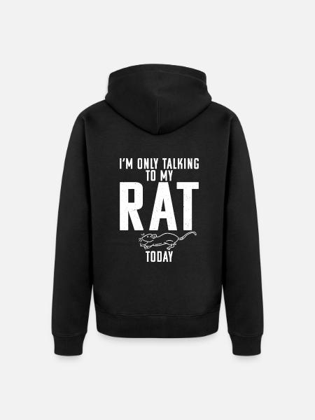 Rat Owner Gift Rats Lover - Unisex Premium Organic Zip Hoodie - black