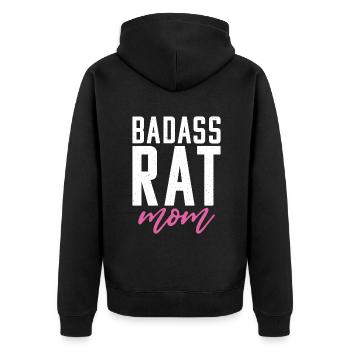 Rat Propriétaire Cadeau Rats Lover - Veste à capuche bio Premium Unisexe - noir - Dos - Nico (187cm)