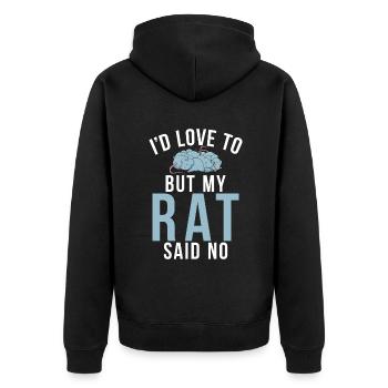 Rat Propriétaire Cadeau Rats Lover - Veste à capuche bio Premium Unisexe - noir - Dos - Nico (187cm)