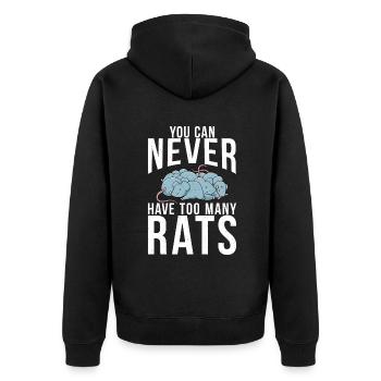 Rat Propriétaire Cadeau Rats Lover - Veste à capuche bio Premium Unisexe - noir - Dos - Nico (187cm)
