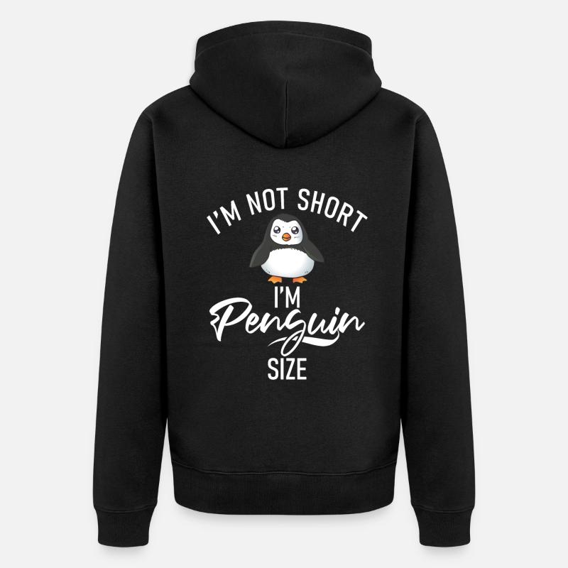 Penguin Lover Penguin Cadeaux - Veste à capuche bio Premium Unisexe - noir