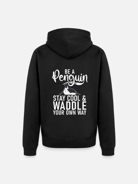 Pinguinliebhaber Pinguin Geschenke - Unisex Premium Bio Zip Hoodie - Schwarz