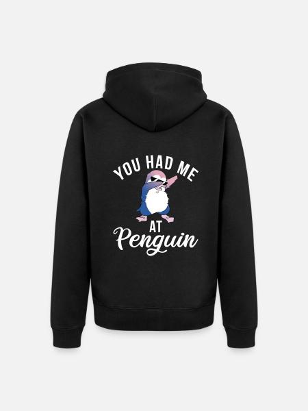 Pinguinliebhaber Pinguin Geschenke - Unisex Premium Bio Zip Hoodie - Schwarz