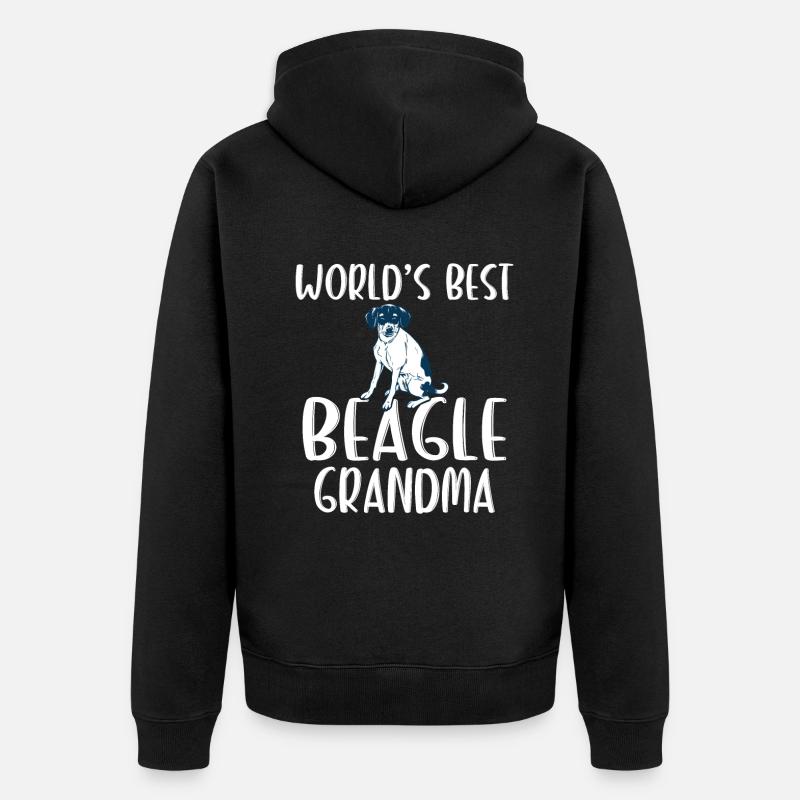 Beagle Cadeau Beagle Propriétaire - Veste à capuche bio Premium Unisexe - noir