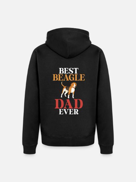 Beagle Gift Beagle Owner - Unisex Premium Organic Zip Hoodie - black