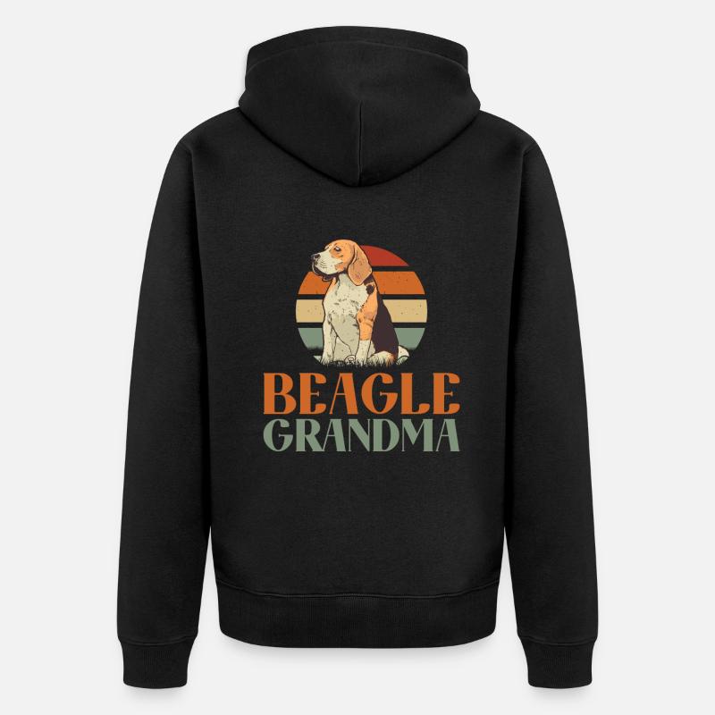 Beagle Cadeau Beagle Propriétaire - Veste à capuche bio Premium Unisexe - noir