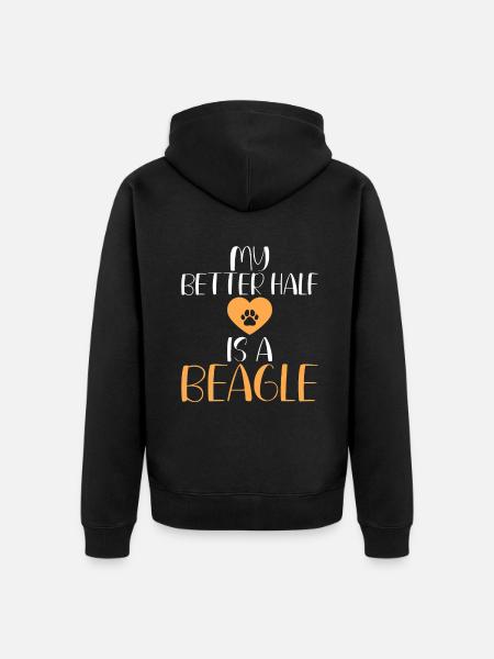 Beagle Gift Beagle Owner - Unisex Premium Organic Zip Hoodie - black
